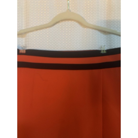 Womens‎ Worthington Orange Pencil Skirt w Black Stripes and Side Zipper Size 10 - Picture 2 of 5